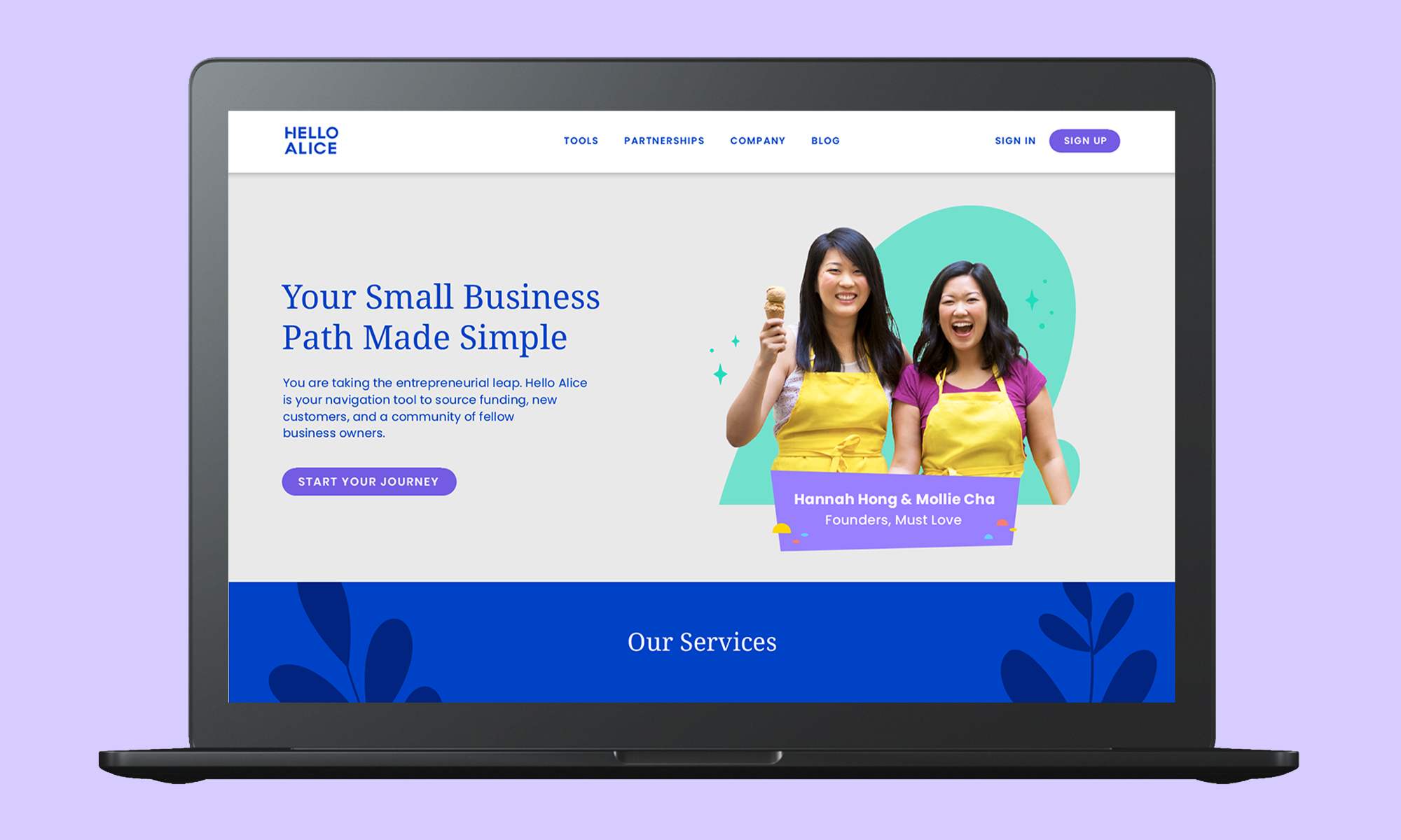 hello alice branding by motto