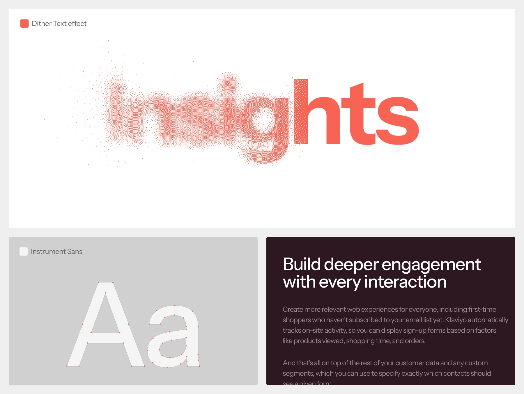 Klaviyo Typography