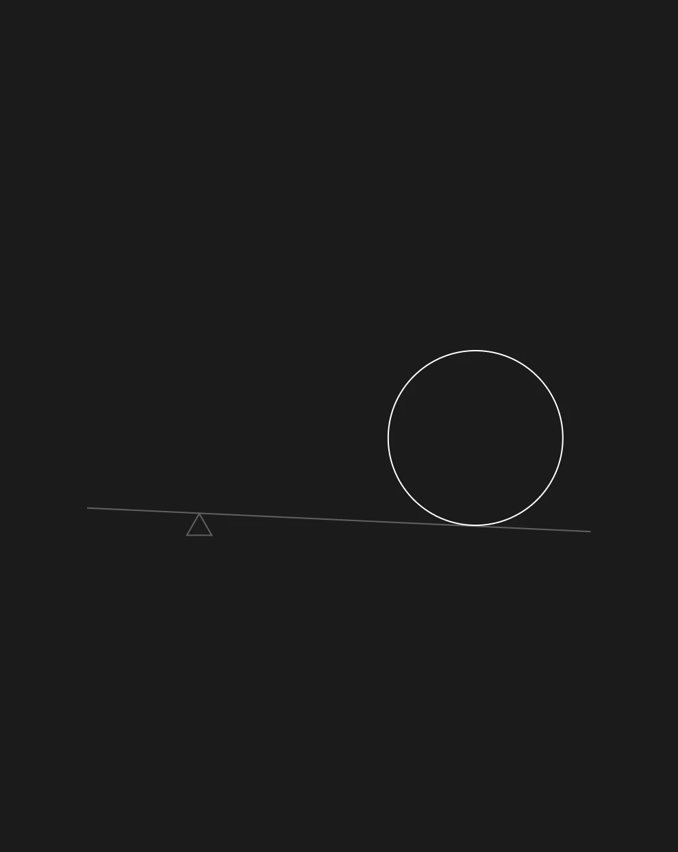 Circle on a tilted seesaw, symbolizing brand as a powerful but often underused business asset.